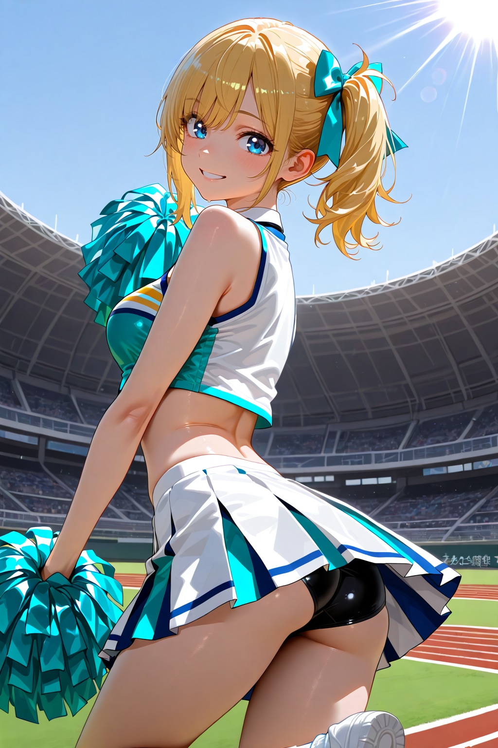 金髪少女チアガール