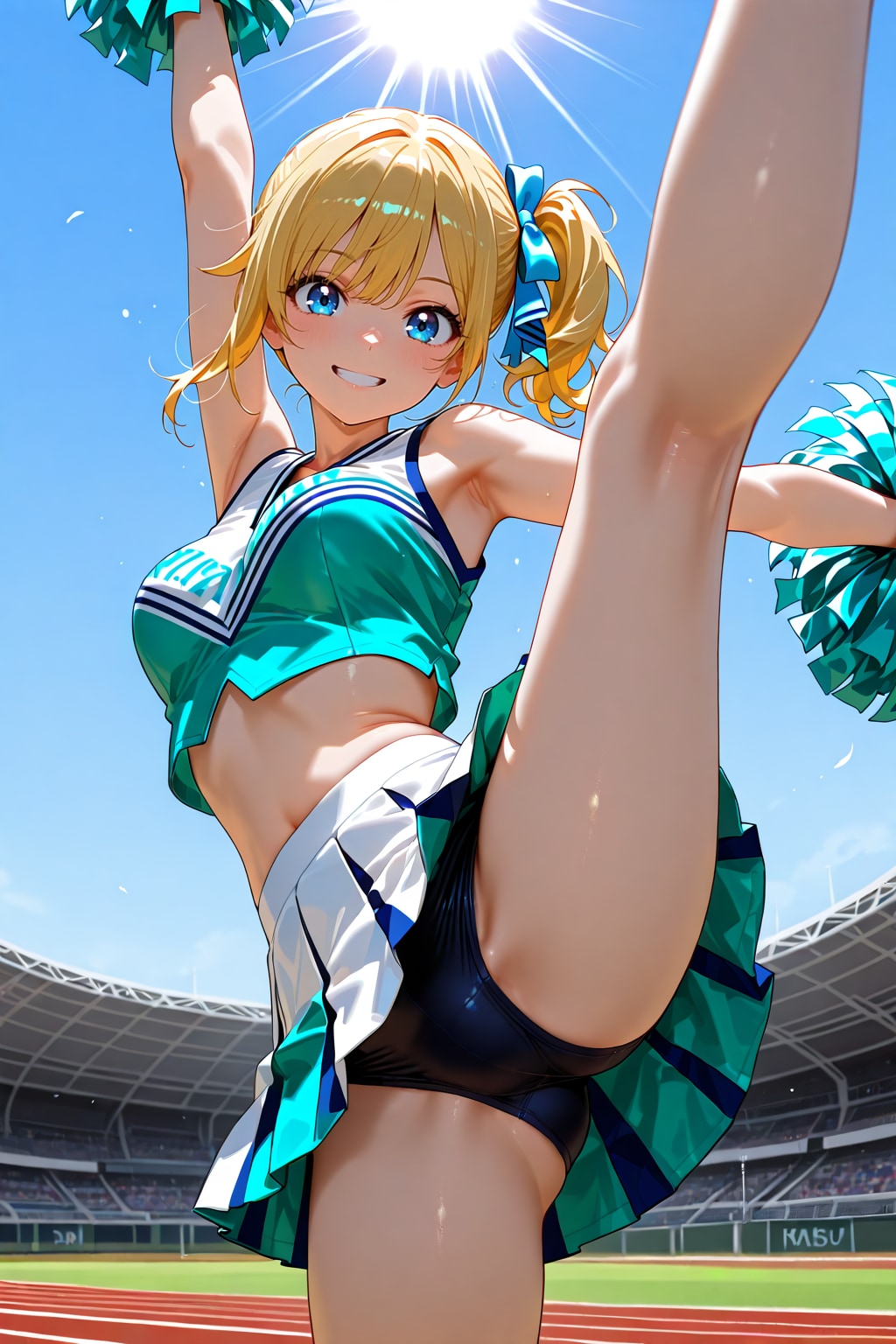 金髪少女チアガール