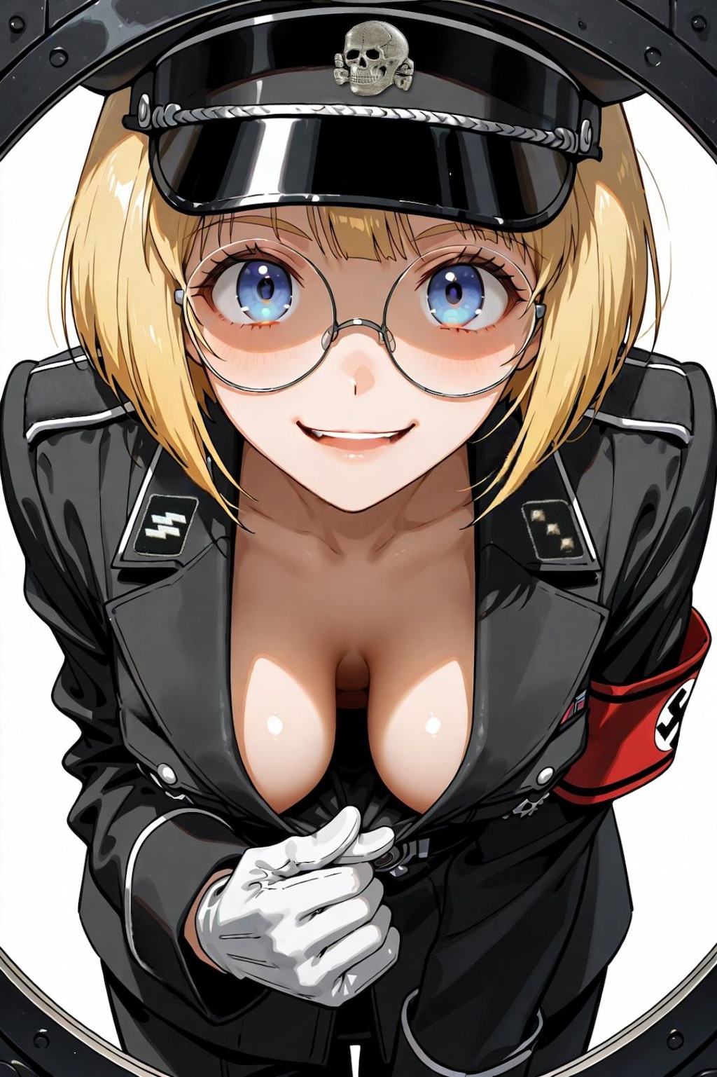 軍服 de 胸チラ