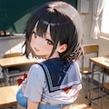半脱ぎのまま座って 2枚目