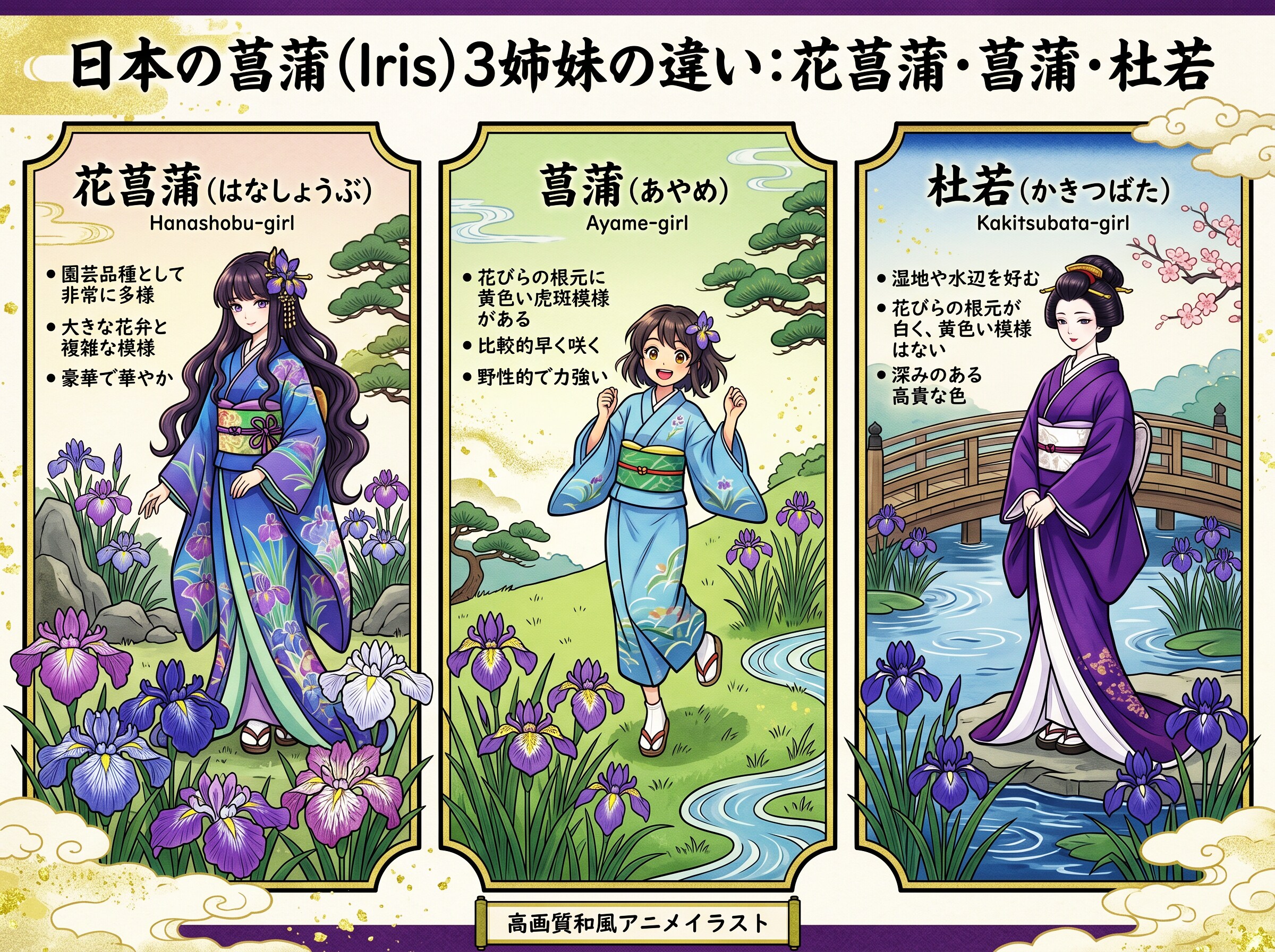 花菖蒲いずれが菖蒲燕子花