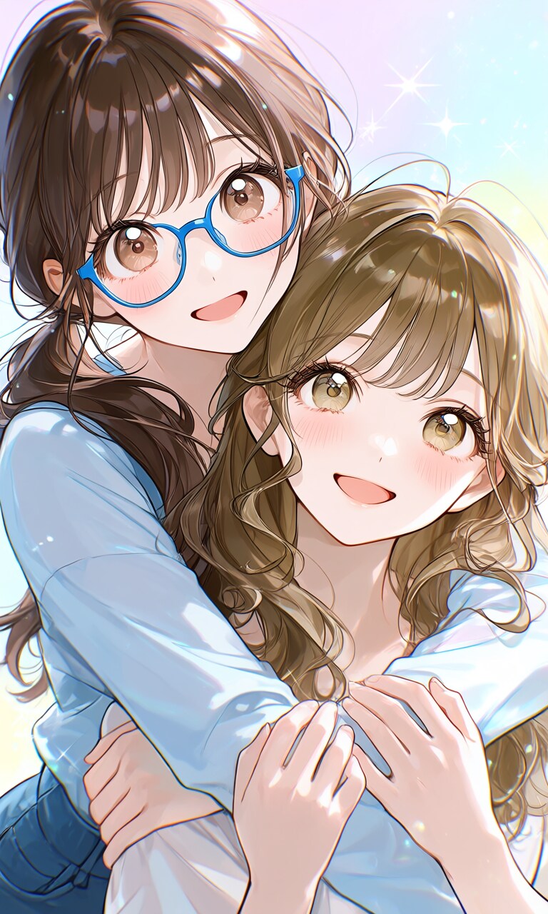後ろからハグ | の人気AIイラスト・グラビア