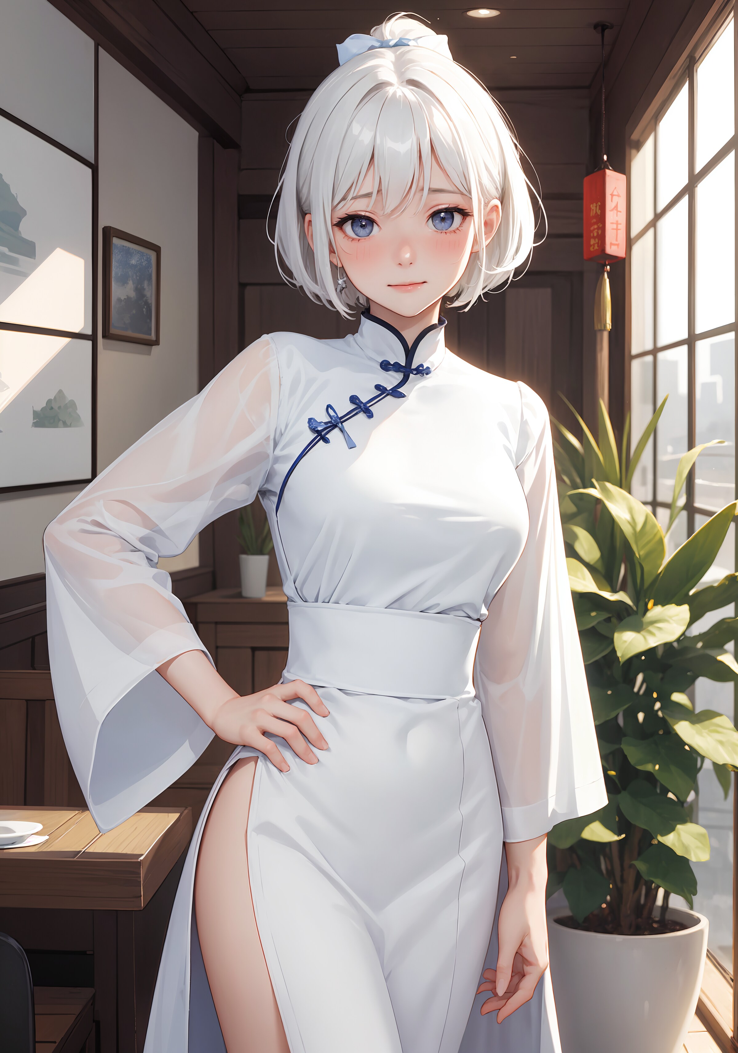 もうっ、この格好恥ずかしいからお店には来ないでって、言ったじゃん！