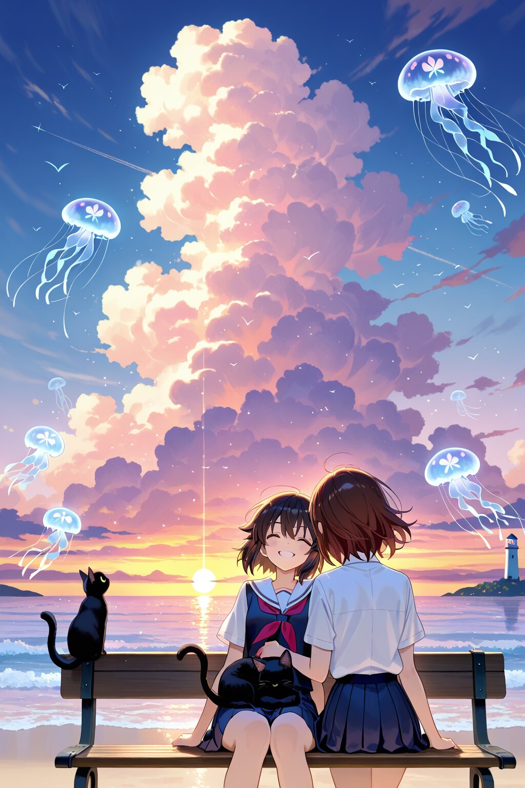夏の終わりの夕暮れ | の人気AIイラスト・グラビア