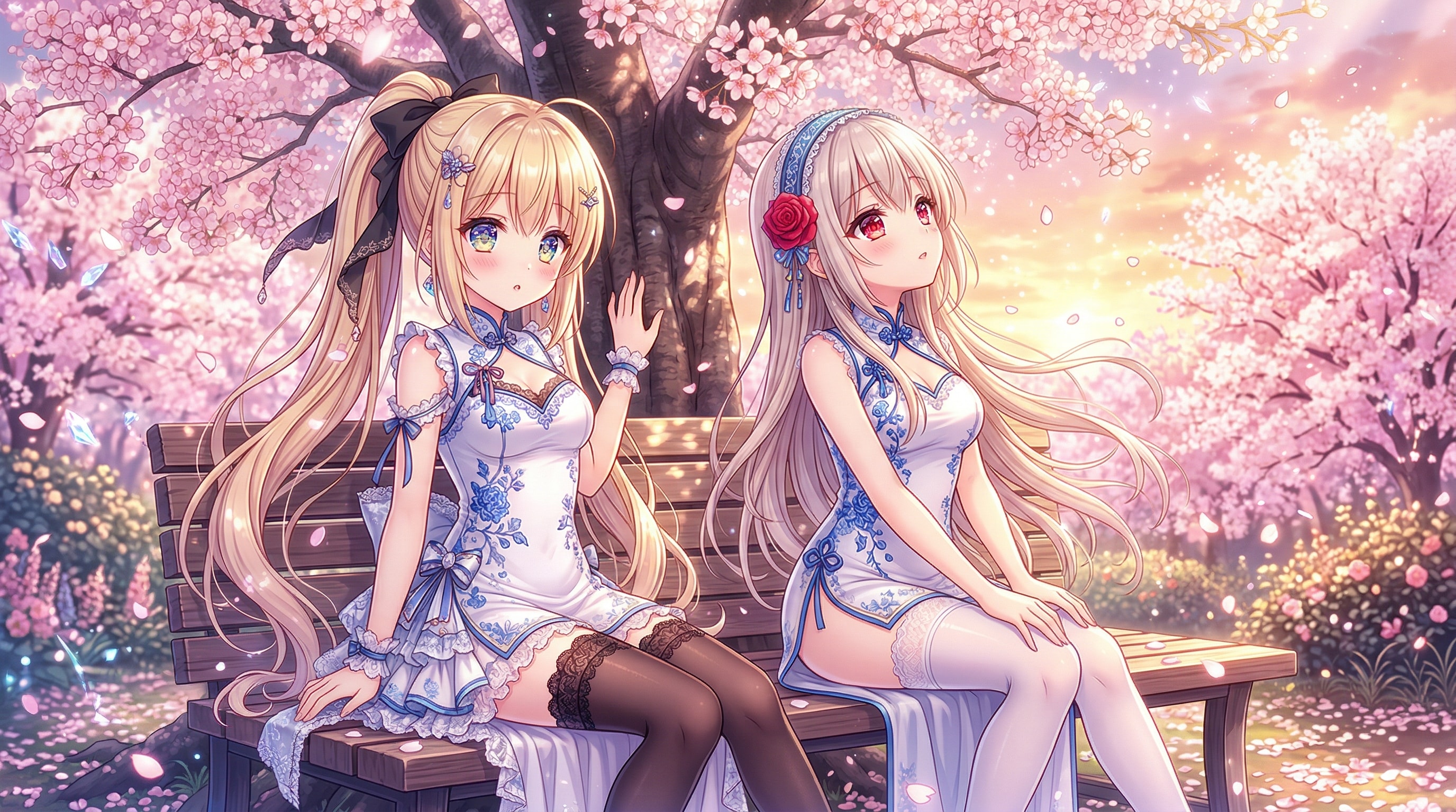 花影に寄り添う春想 | の人気AIイラスト・グラビア