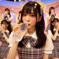 リアルなアイドルの水分補給 3枚目
