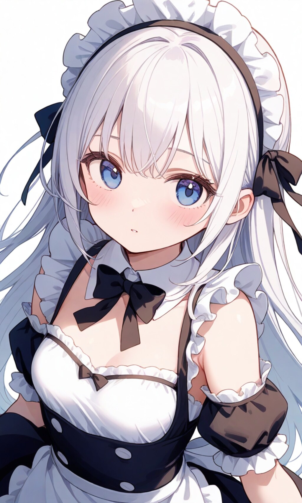 白髪ロングメイド