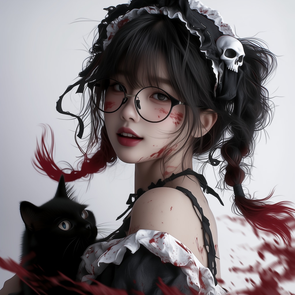 メガネと三つ編みとゴスロリと
