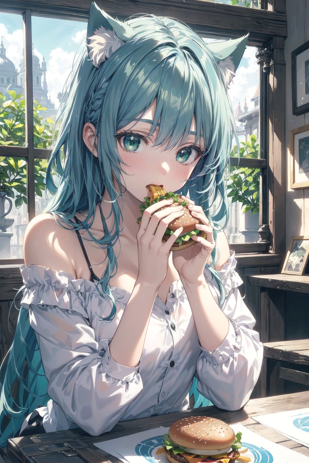 ハンバーガー大好きです🍔🐱✨
