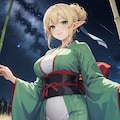 金髪エルフさん_04_七夕 3枚目