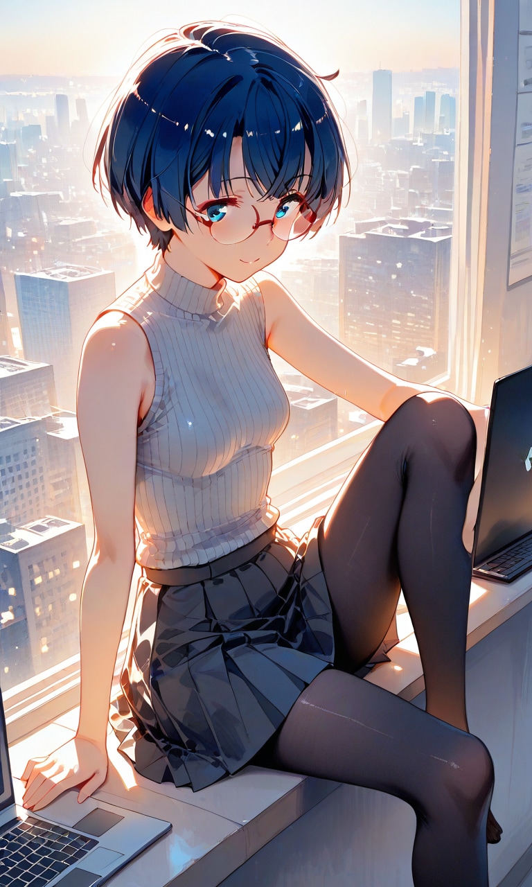 窓辺で休憩柑菜ちゃん