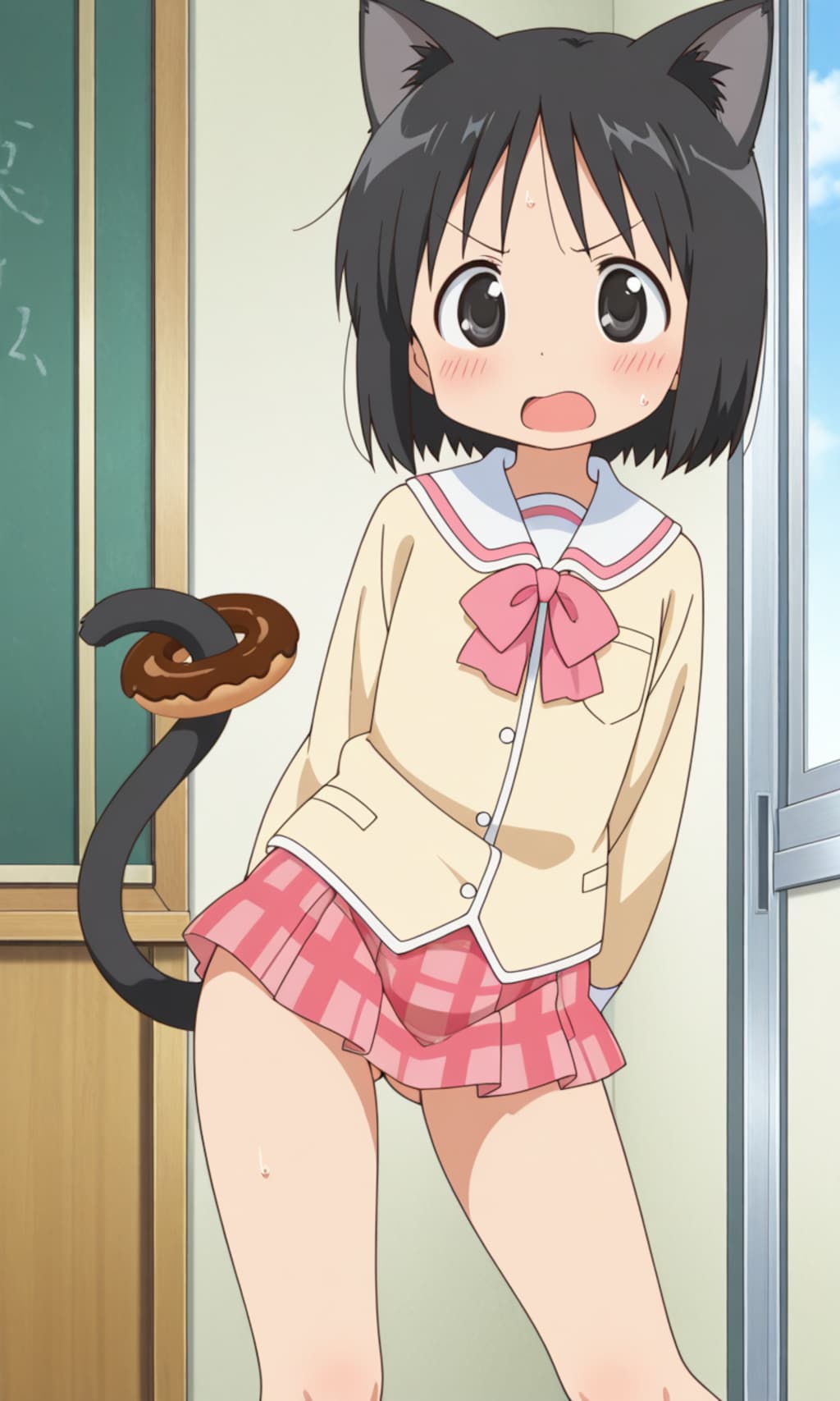 ねこなのドーナツのスカート短い