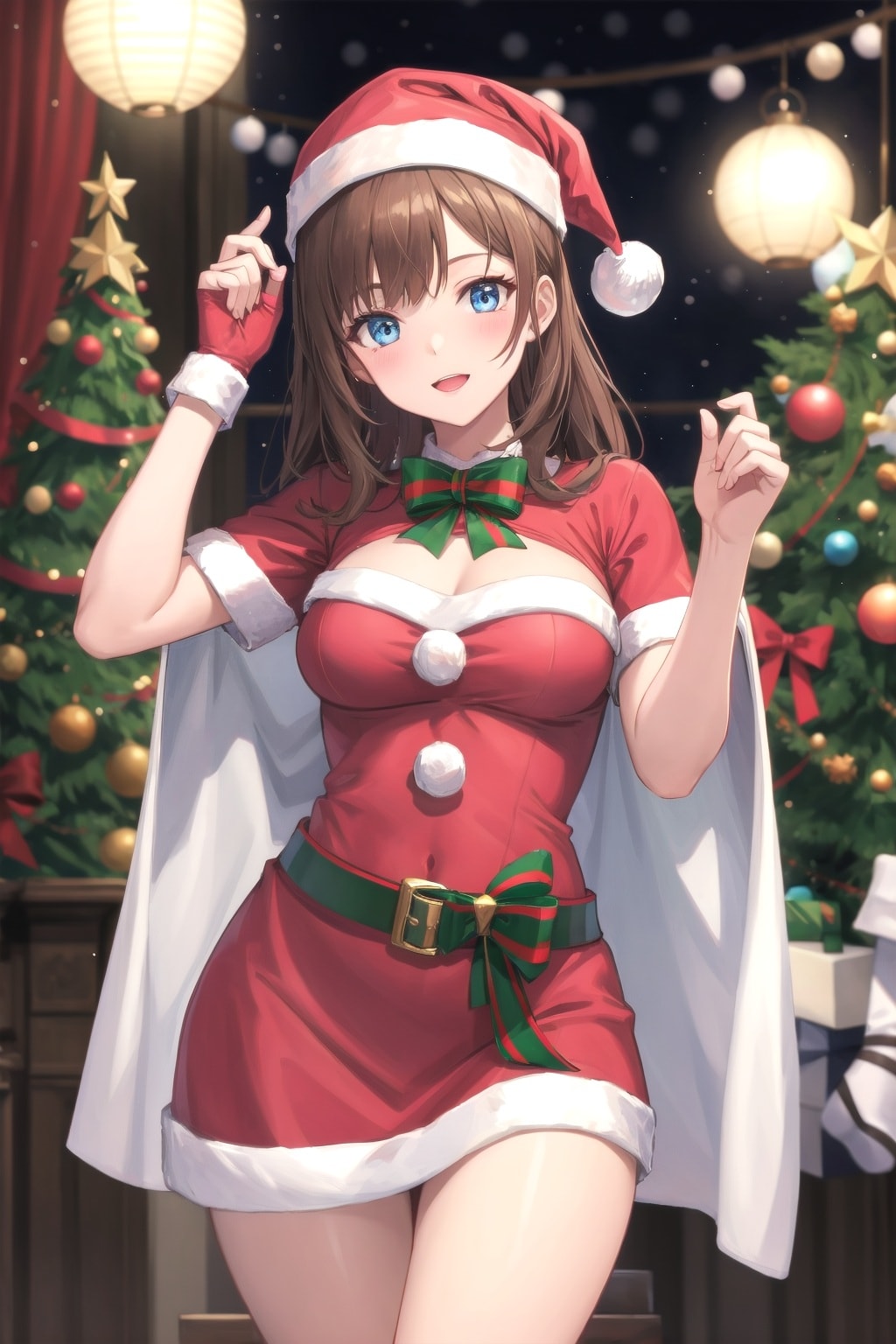 サンタコスの美少女 | の人気AIイラスト・グラビア