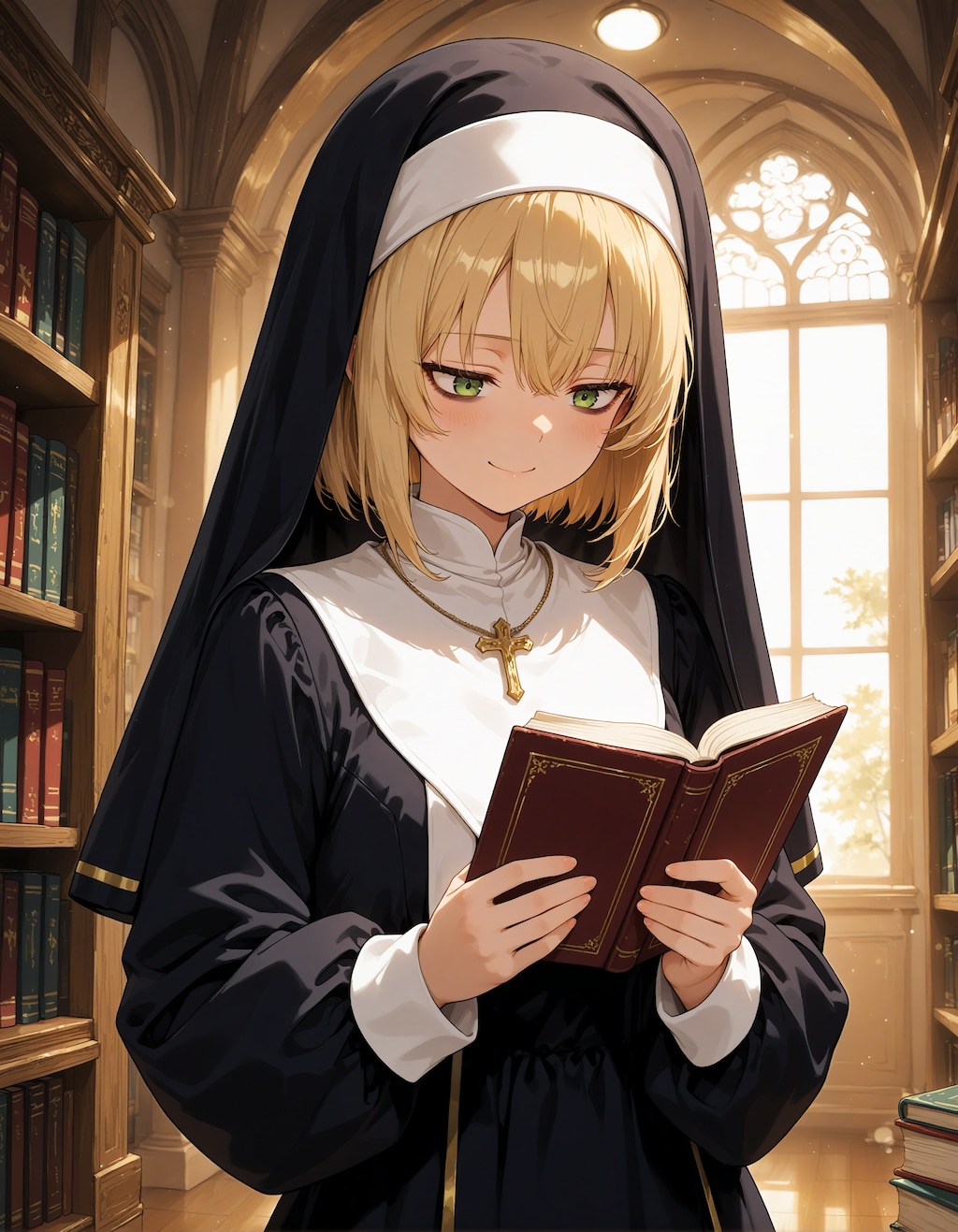 昼下がりの読書と微笑み