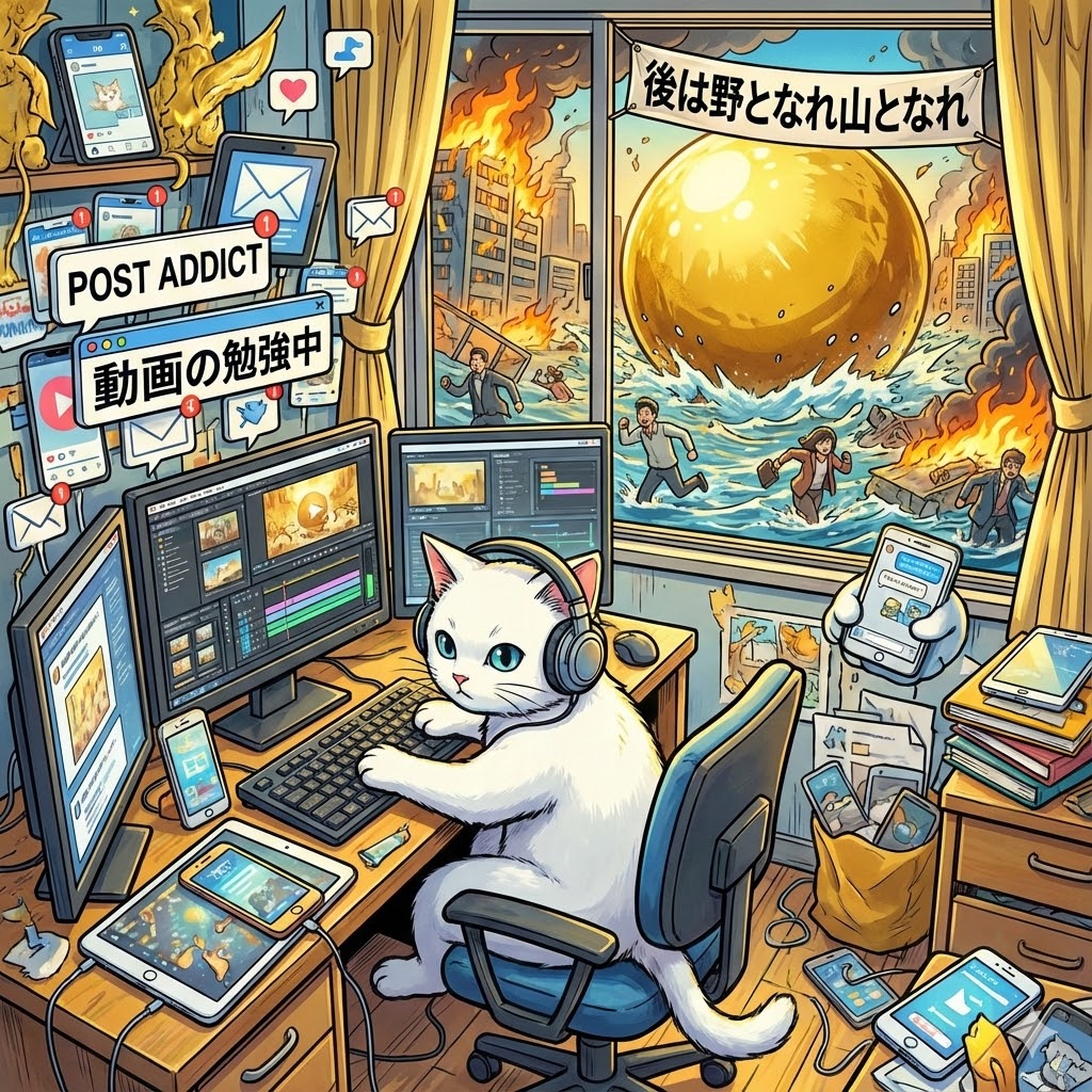 猫が動画の勉強をしている | の人気AIイラスト・グラビア