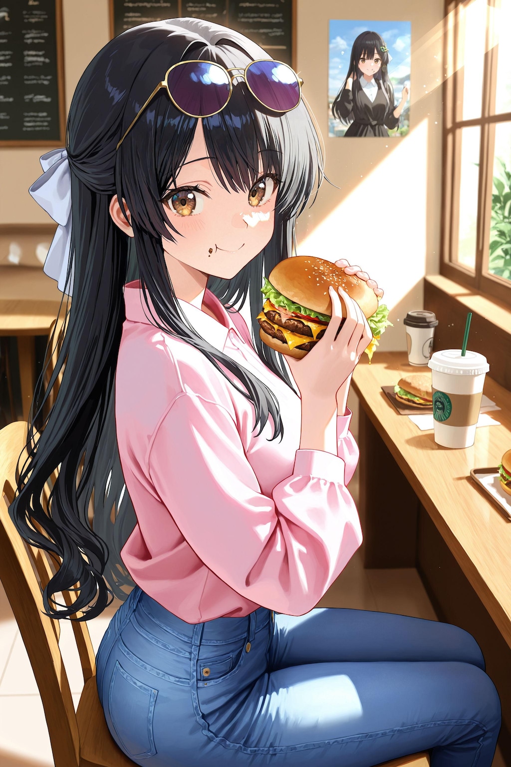 異世界神社の巫女さん（神楽さん休憩中）【神楽とハンバーガーと、時空を超える勇者】