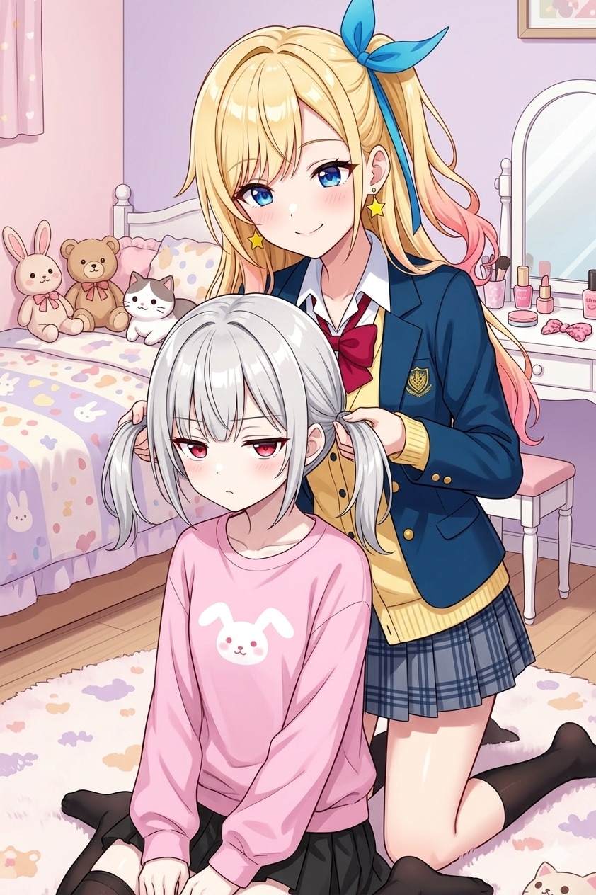 うちの子手ツインテ天原姉妹アイちゃん編 | の人気AIイラスト・グラビア
