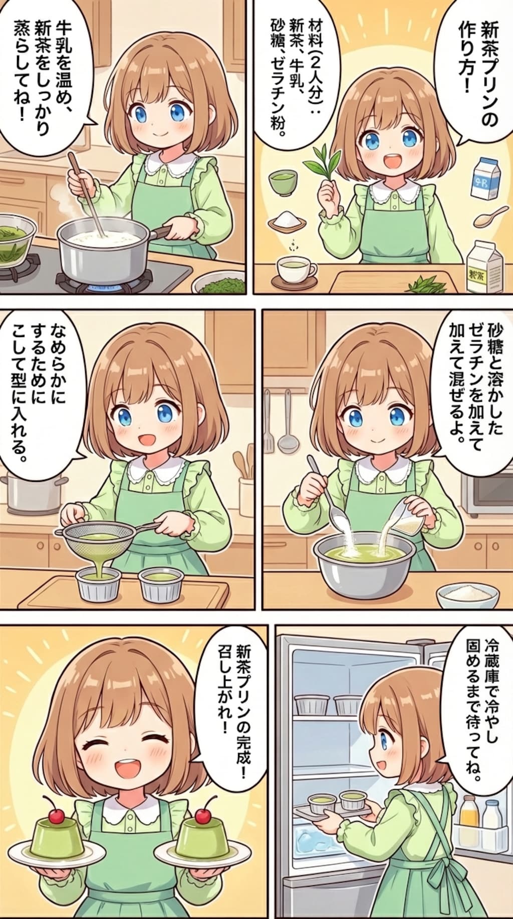 新茶プリン
