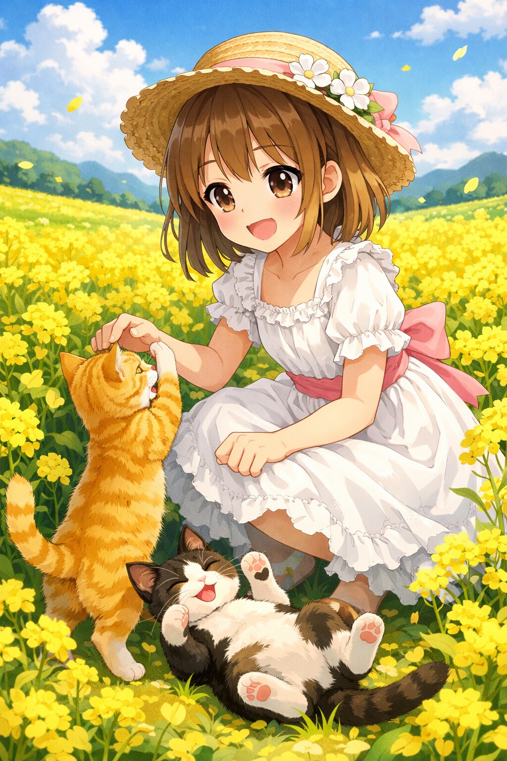 菜の花畑の猫_2026/04/19 | の人気AIイラスト・グラビア