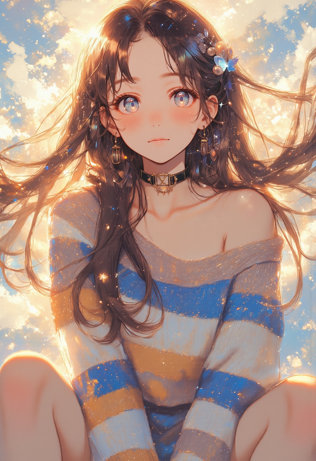 チョーカーとセーター