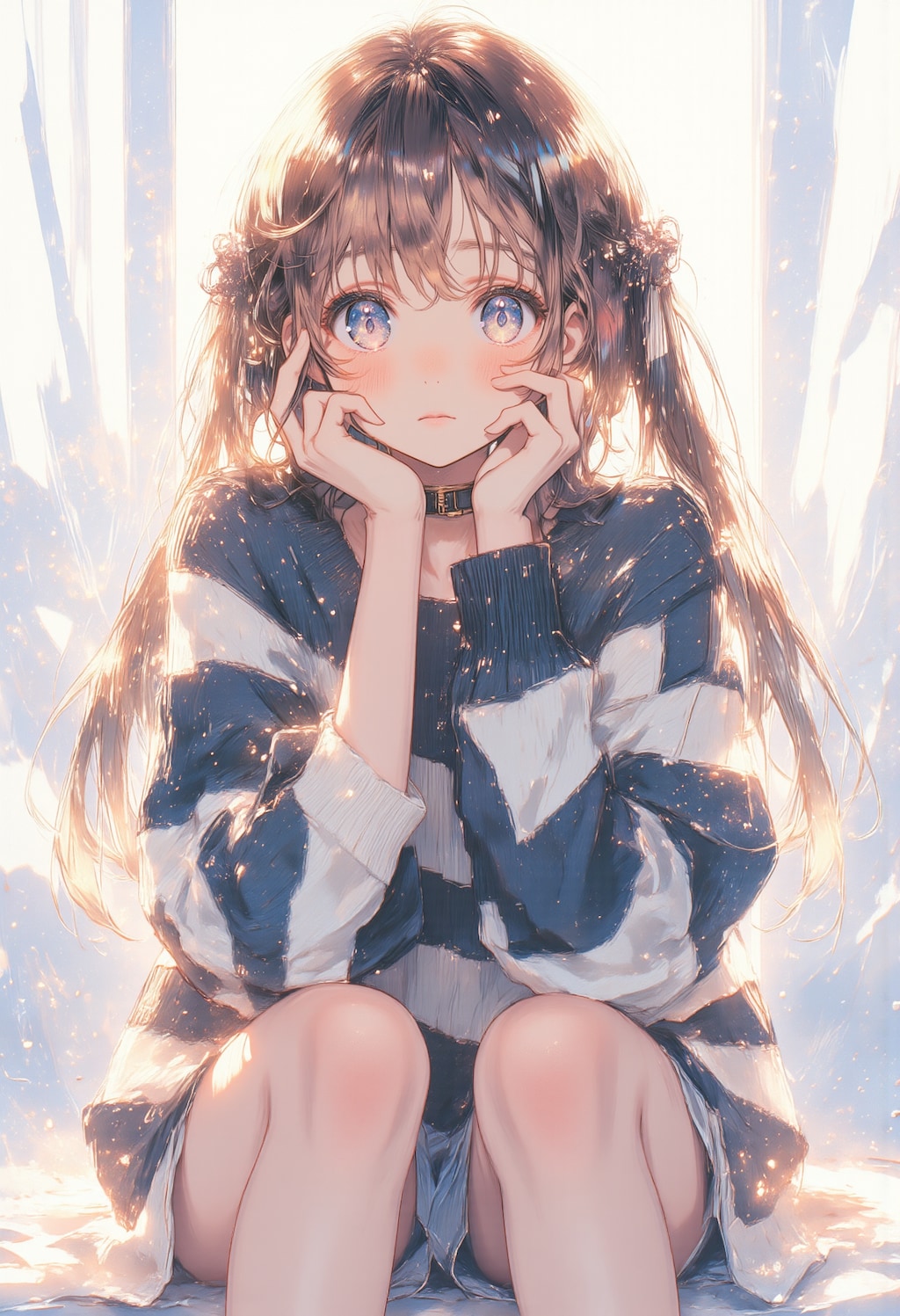 チョーカーとセーター