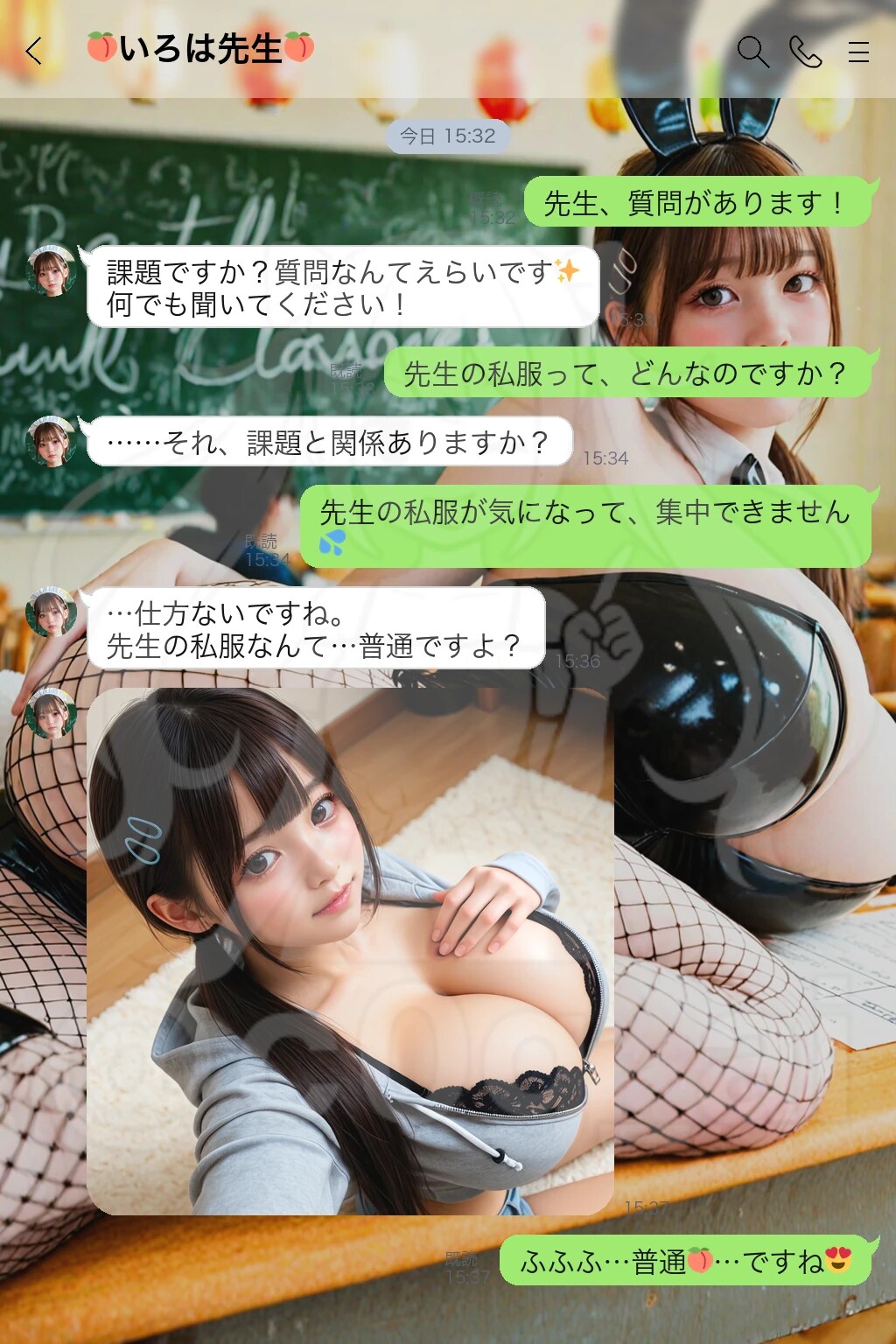 ゆるゆるパーカーにデニムショーパンのいろは先生