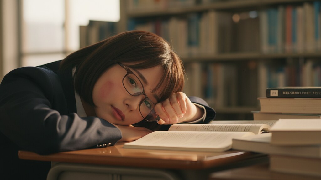 図書室での居眠り