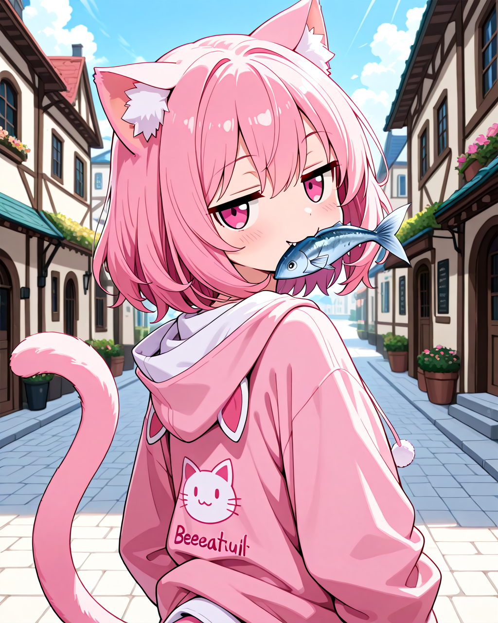 見返り美ねこ。