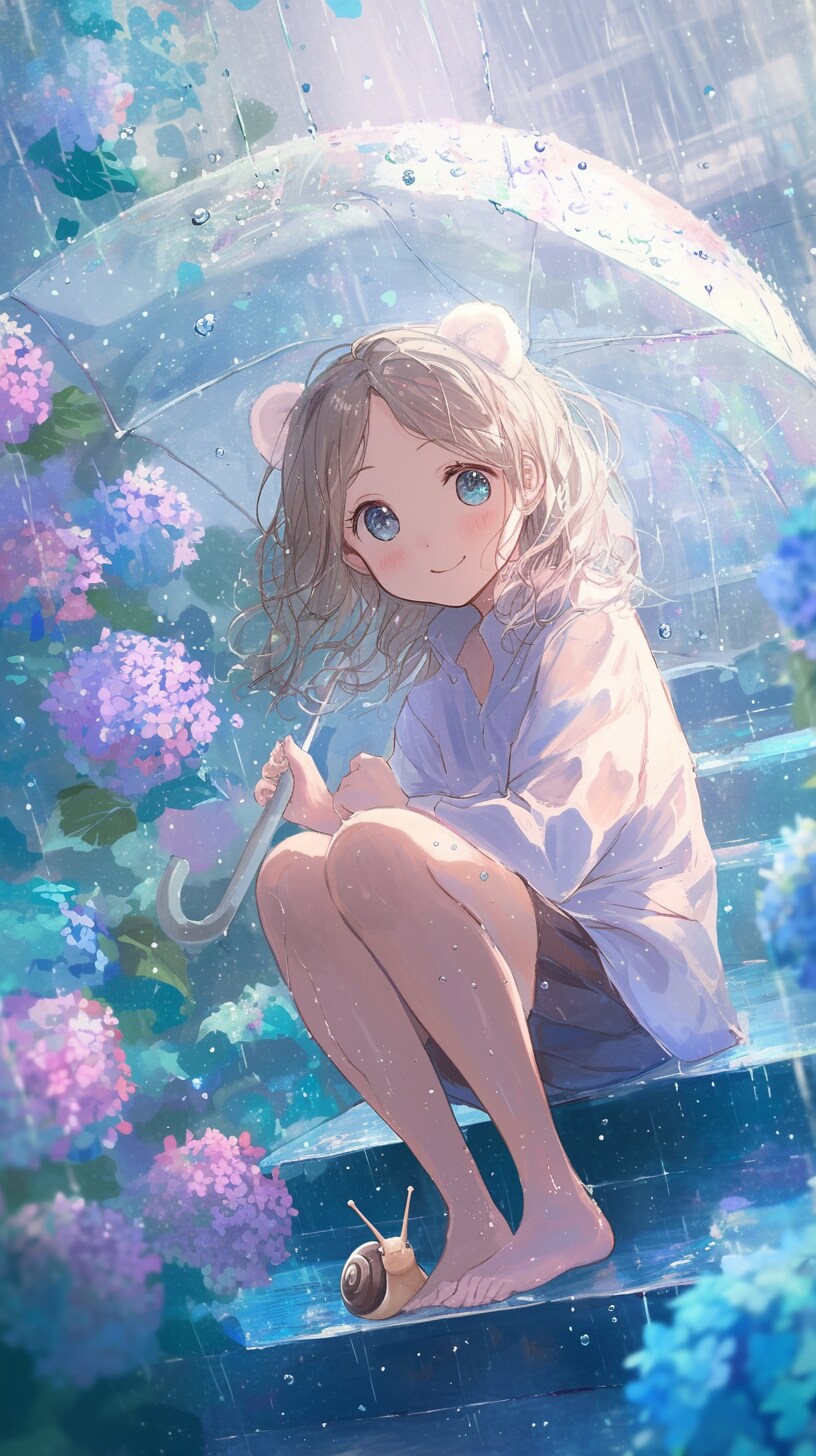 くま娘とカタツムリ🐌②🐾 | の人気AIイラスト・グラビア