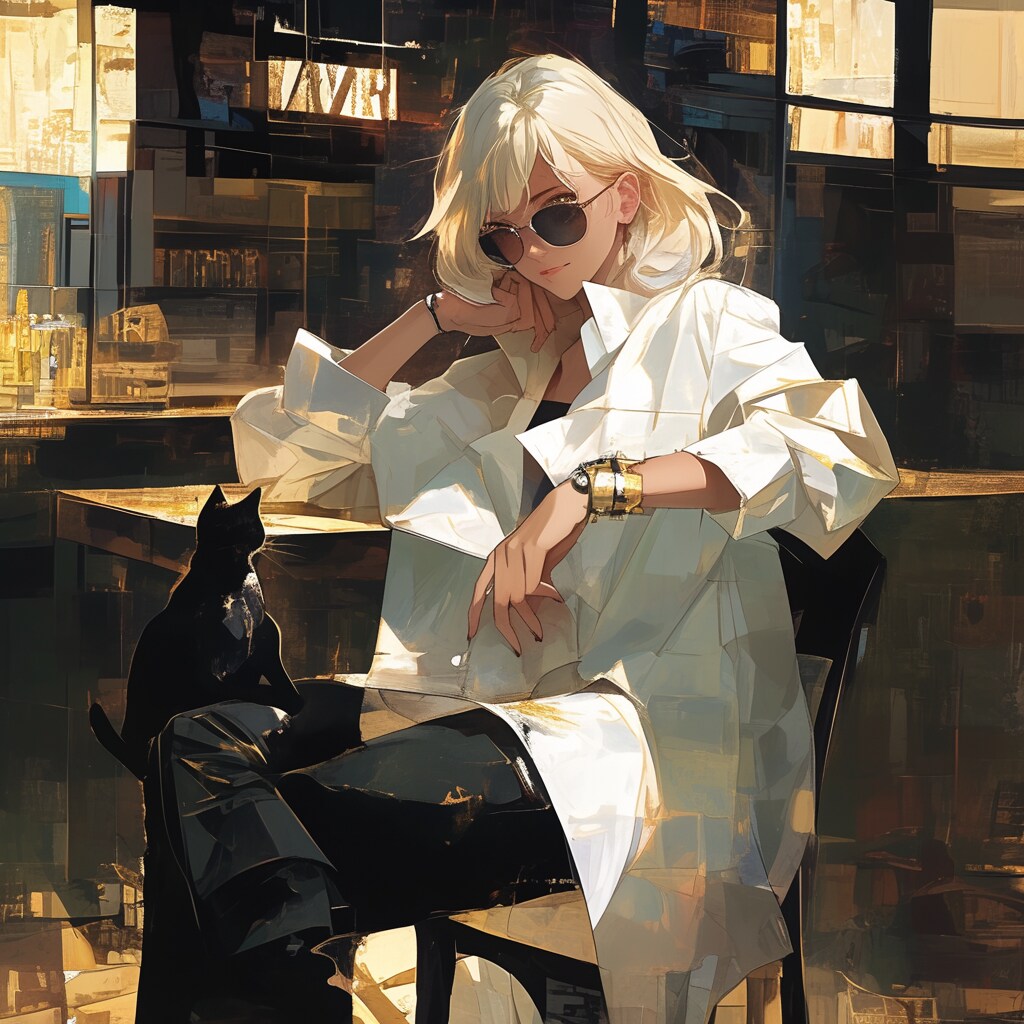 黒ネコと一緒 | の人気AIイラスト・グラビア