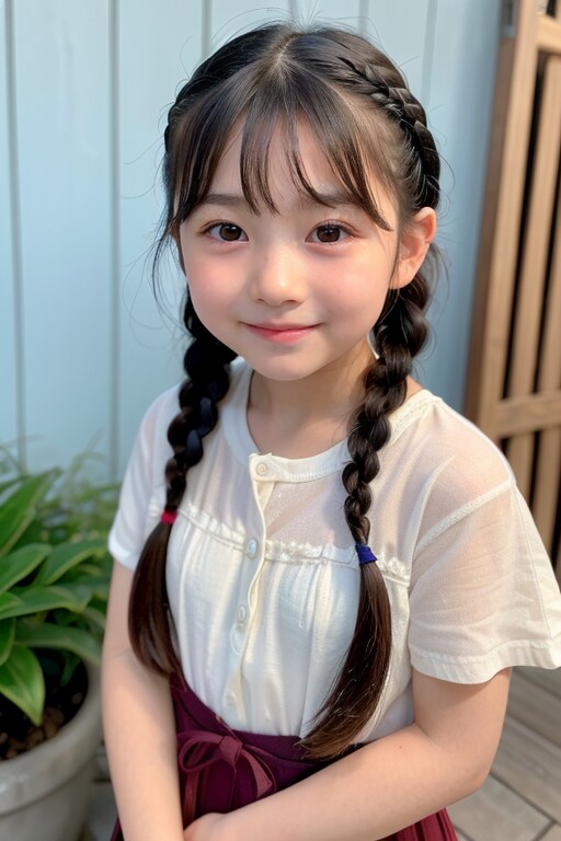 微笑む