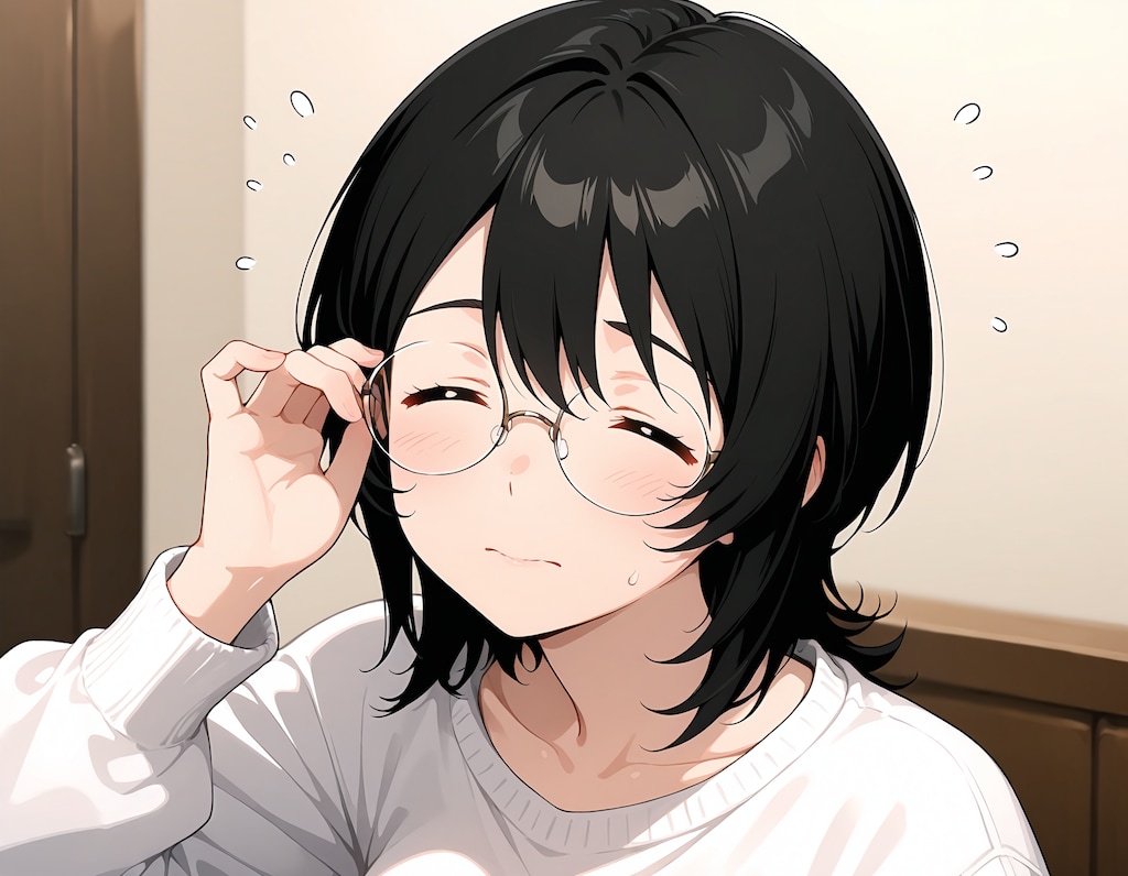 メガネつけても目は大きくならないよ💦