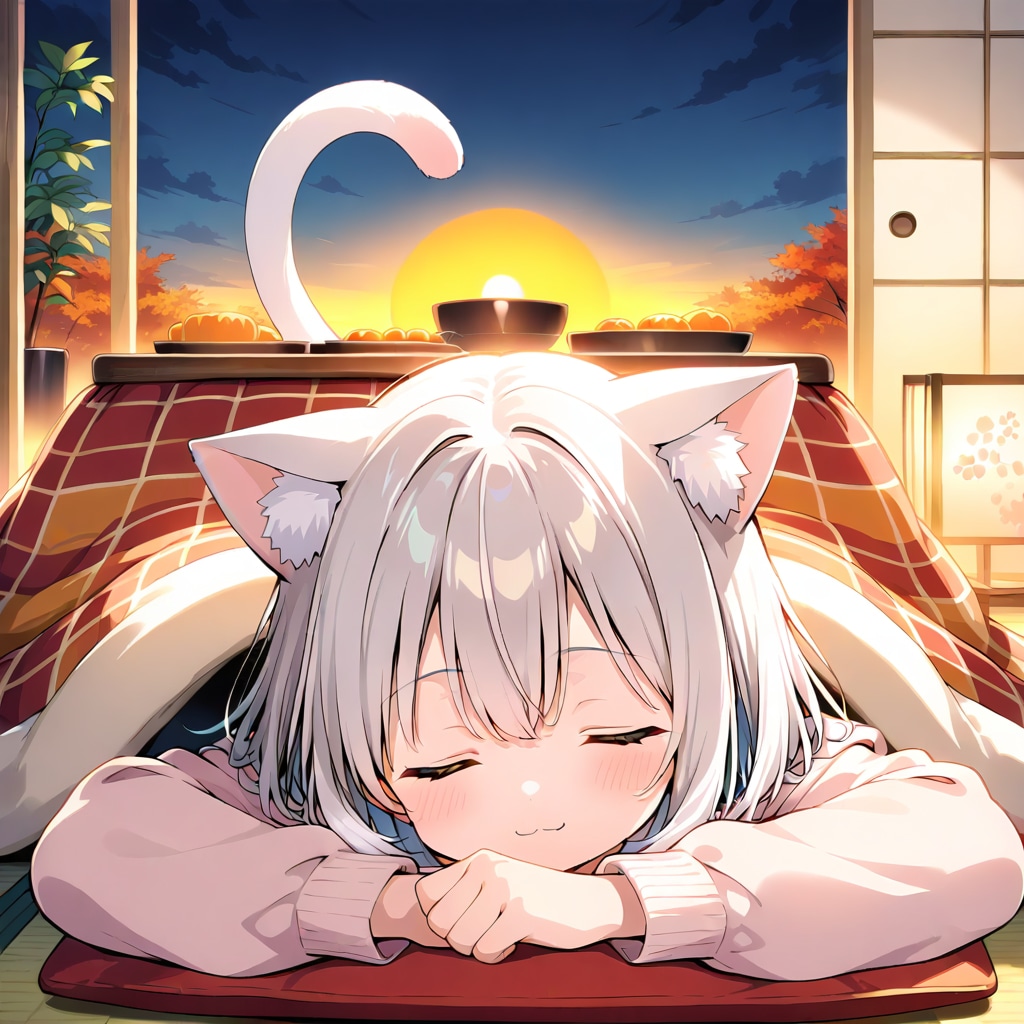 炬燵と猫耳 | の人気AIイラスト・グラビア