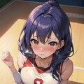 見上げるバレー女子 7枚目