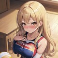 見上げるバレー女子 6枚目