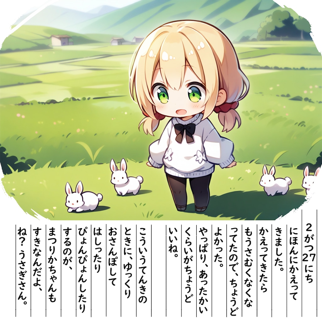 【絵日記】うさちゃんといっしょ