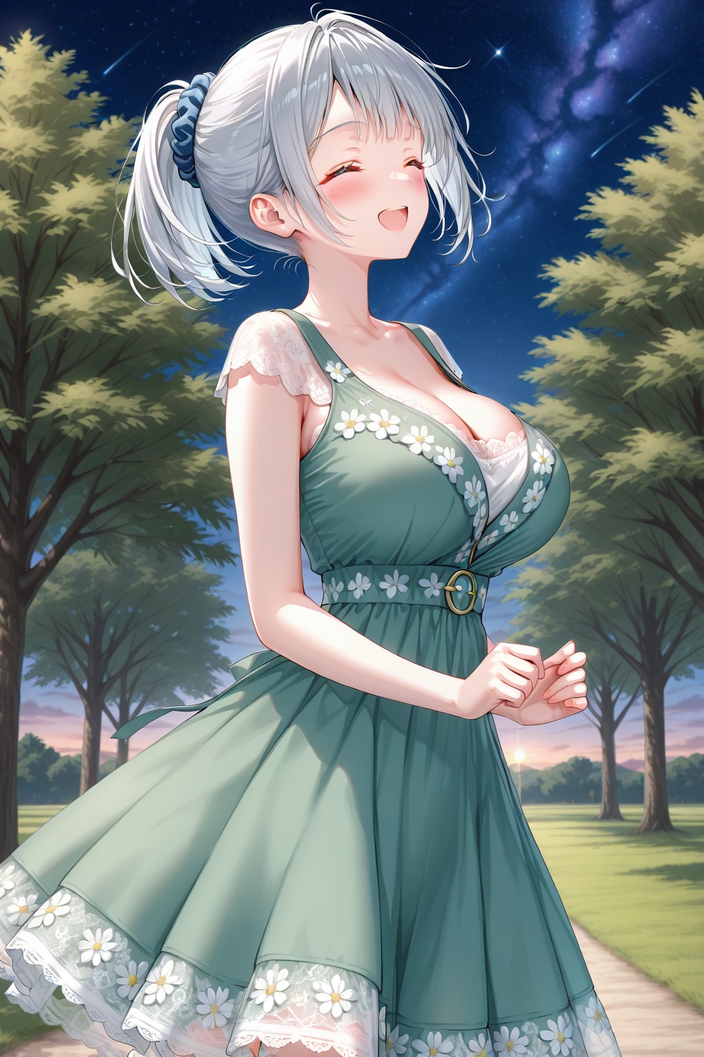 星を見る雛菊ちゃん