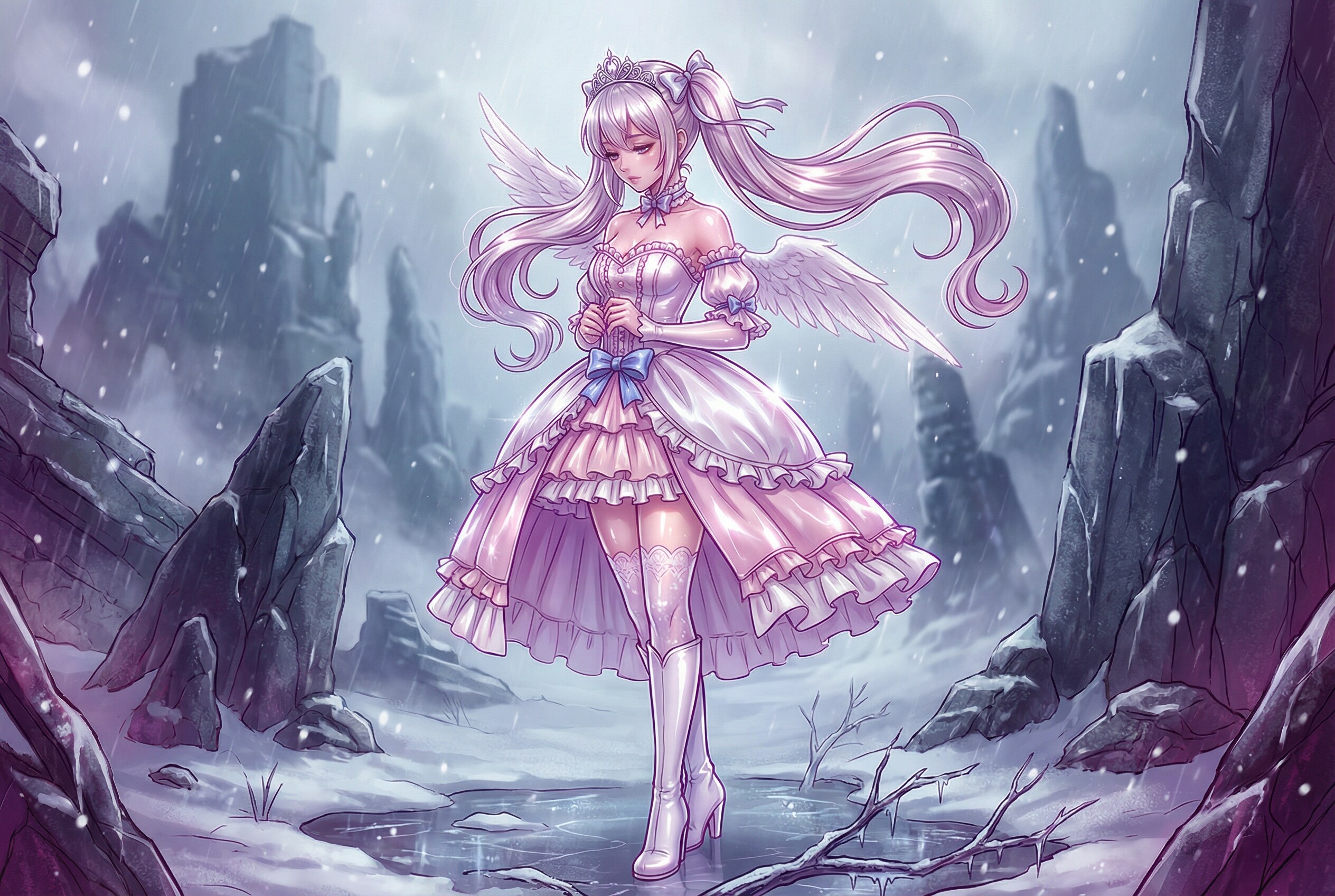 氷雨の祈りの天使 | の人気AIイラスト・グラビア