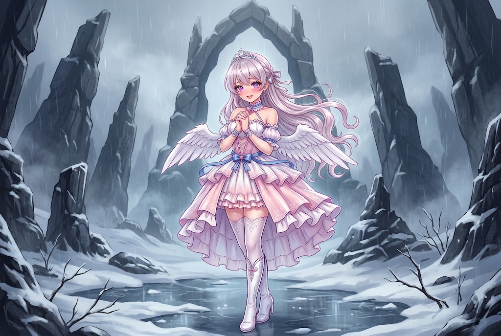 氷雨の祈りの天使