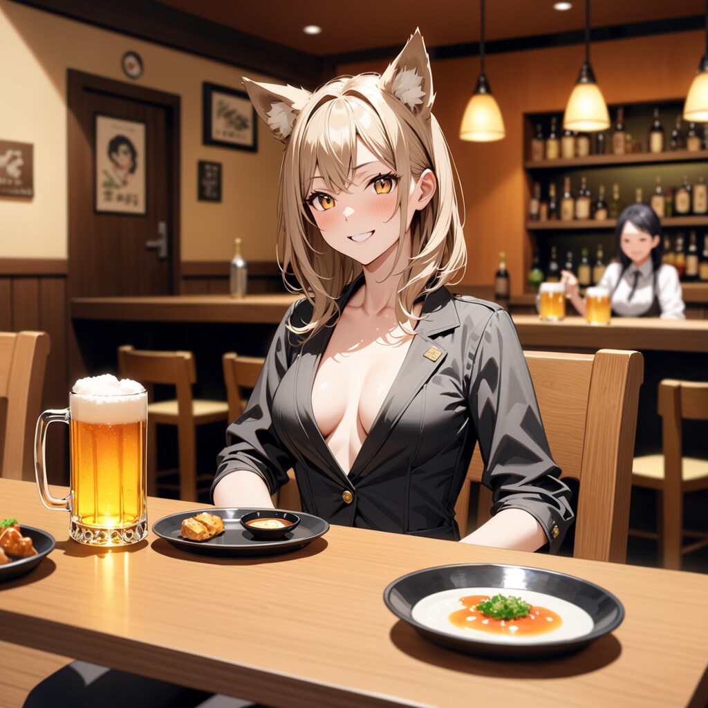 ケモミミ居酒屋で飲み会