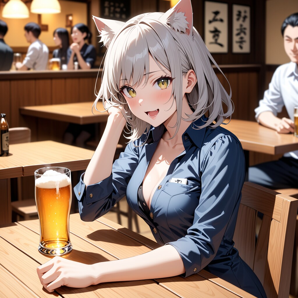 ケモミミ居酒屋で飲み会