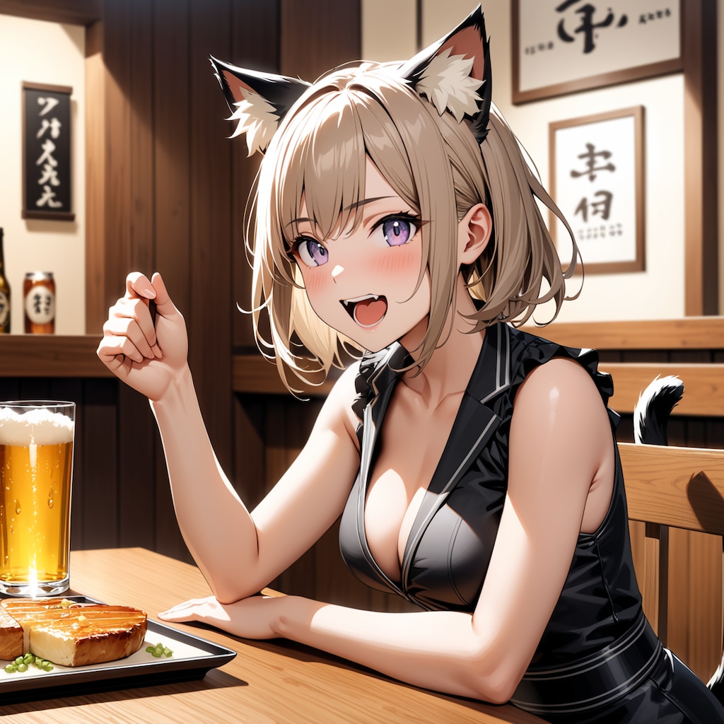 ケモミミ居酒屋で飲み会