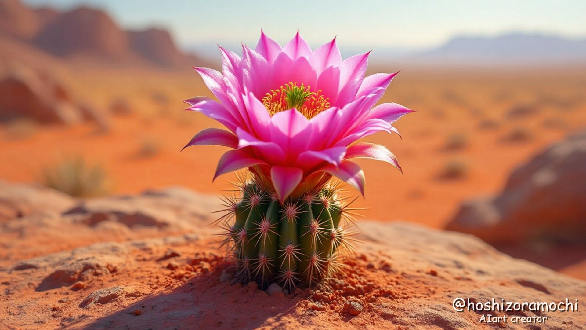 砂漠に咲く生命の炎 - The Flame of Life Blooms in the Desert | の人気AIイラスト・グラビア