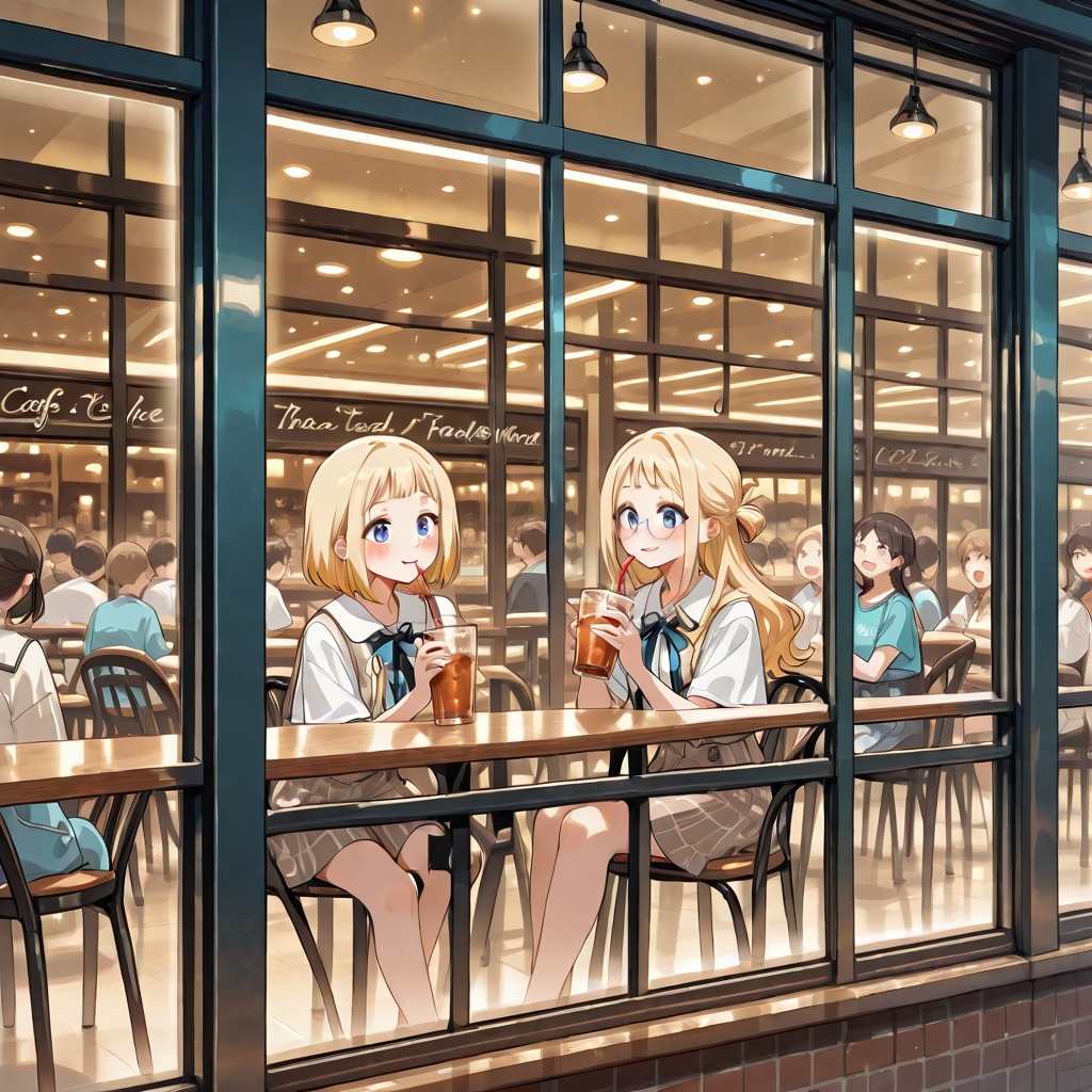 カフェで涼む