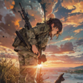 夕日の兵士 5枚目