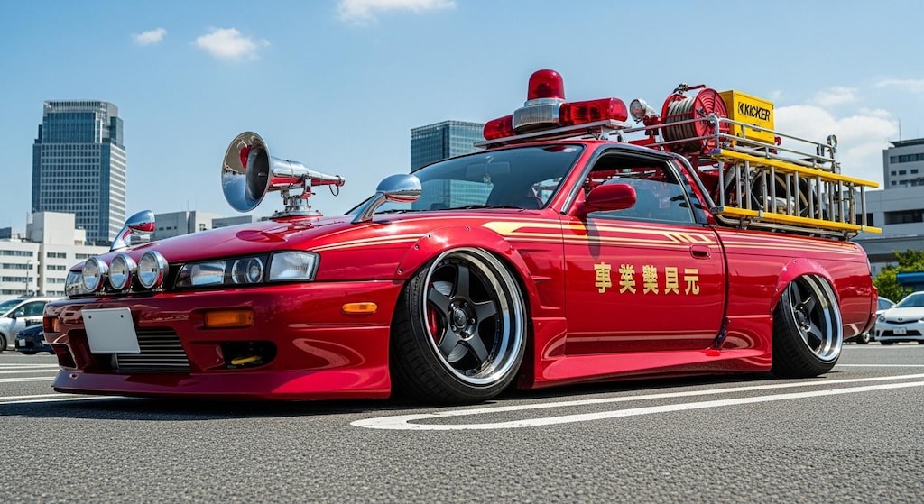 S14シルビア消防車のドリ車