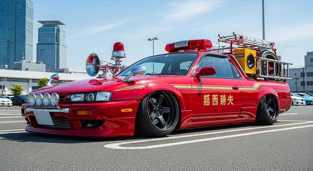 S14シルビア消防車のドリ車