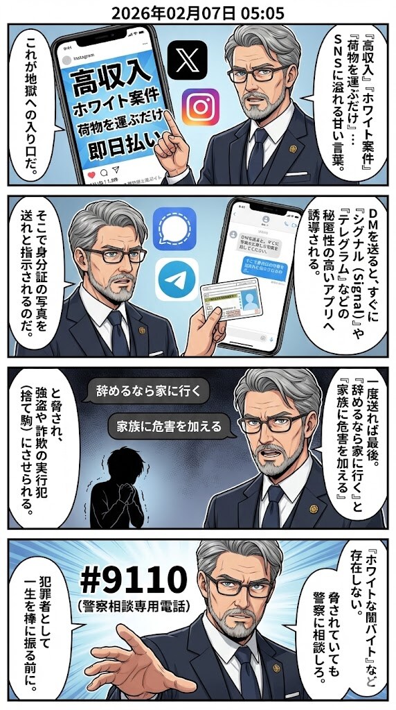 毎日漫画5時　応募したら犯罪者！？「ホワイト案件」の罠