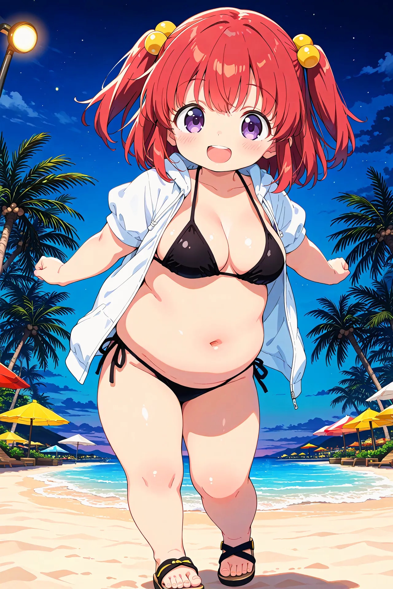 めぐみちゃんと夜の海