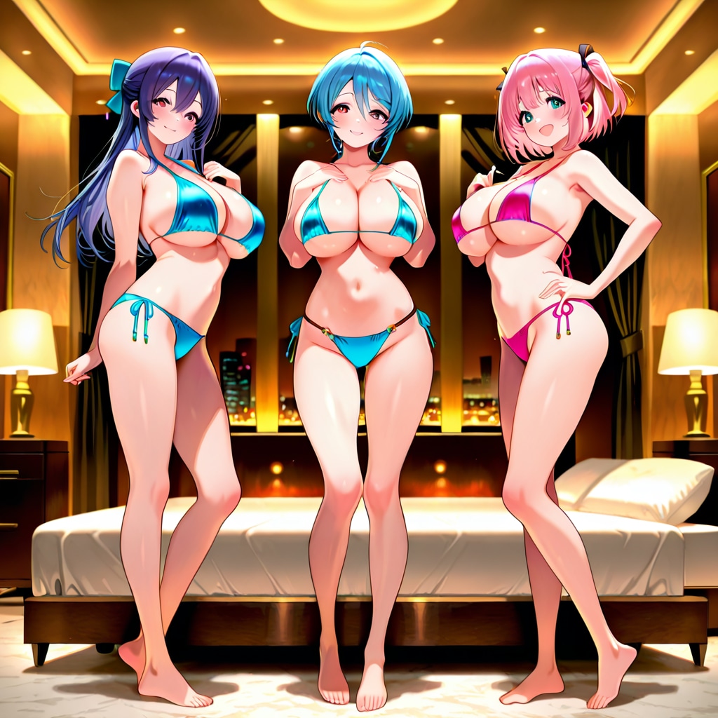 FROSTアイドル二人組　水着　その１をPHOENIXで生成してみた。